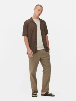 Strukturiertes Kurzarmhemd