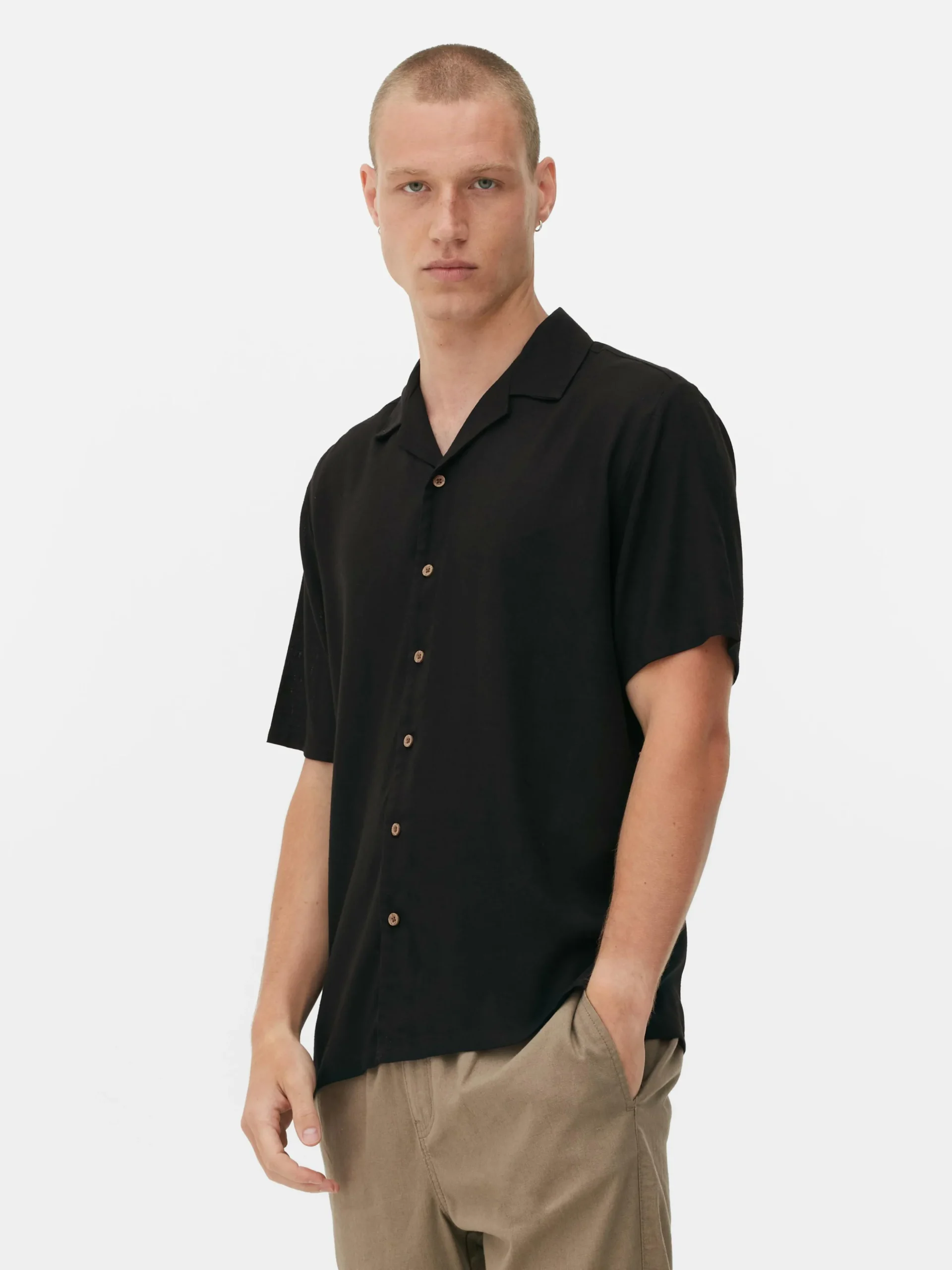 Strukturiertes Kurzarmhemd