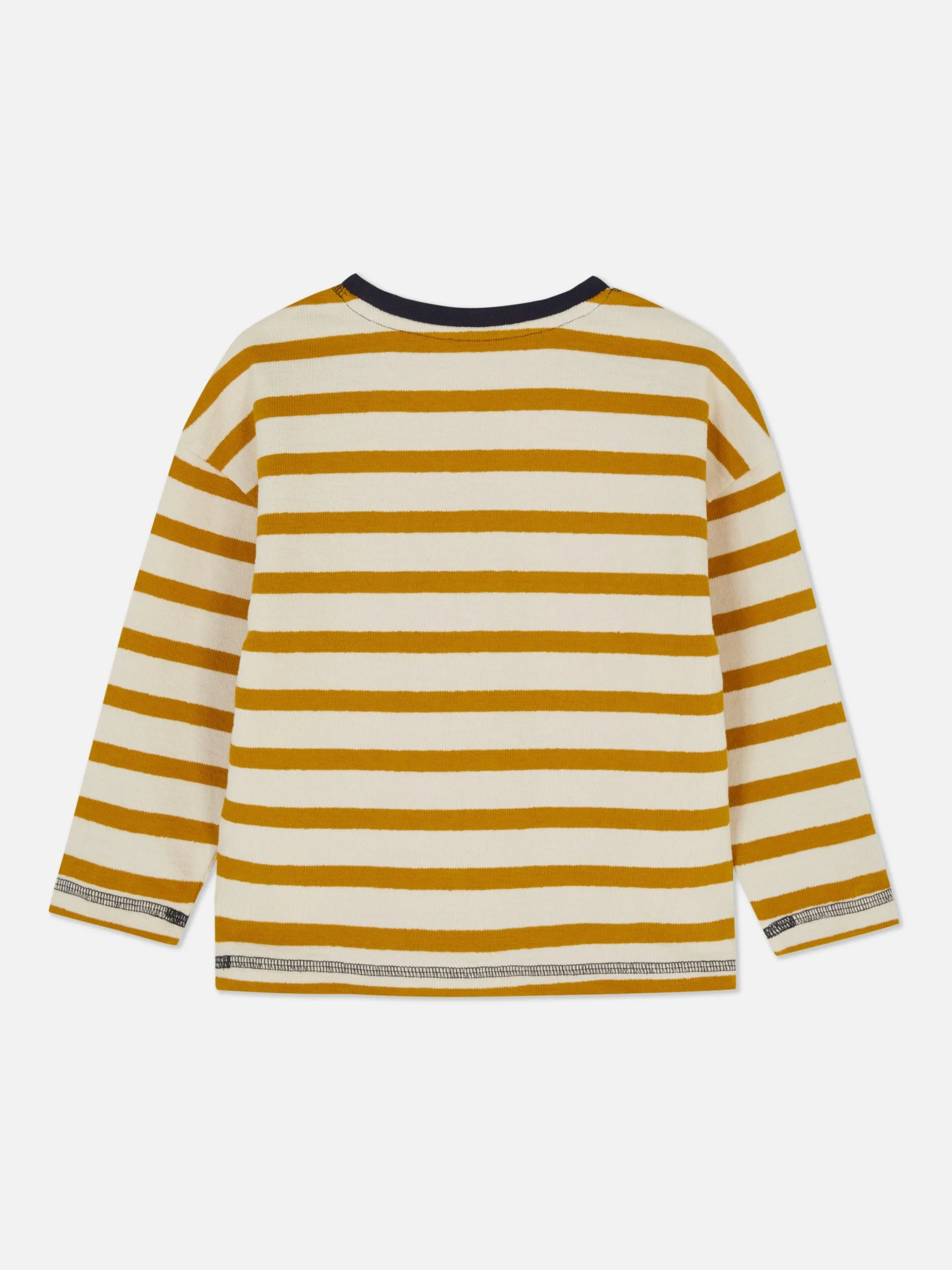 Strukturiertes Langarm-T-Shirt Mit Streifen