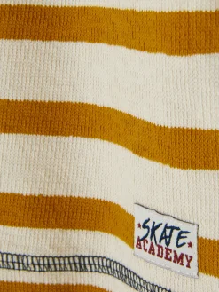 Strukturiertes Langarm-T-Shirt Mit Streifen