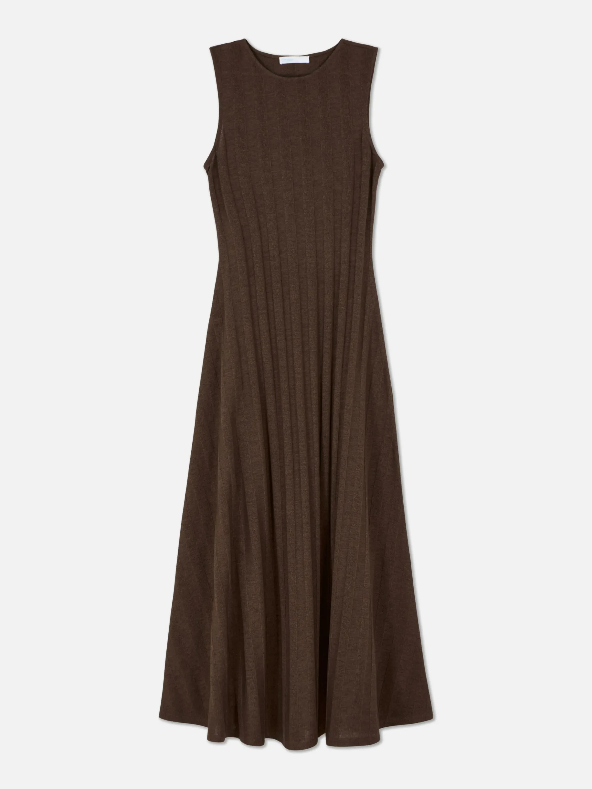 Strukturiertes, ärmelloses Maxikleid Mit Streifen