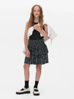 Stufenrock Mit Blumenmuster