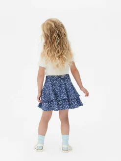 Stufenrock Mit Blumenmuster