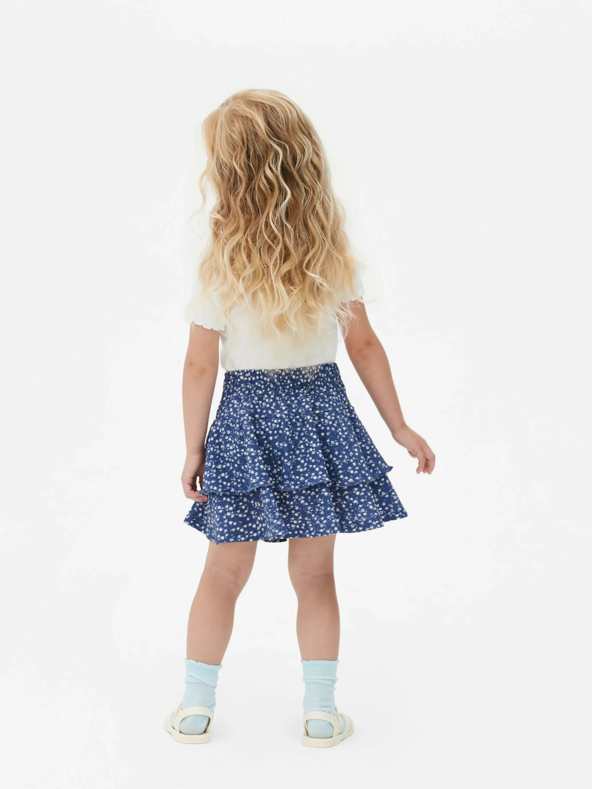 Stufenrock Mit Blumenmuster