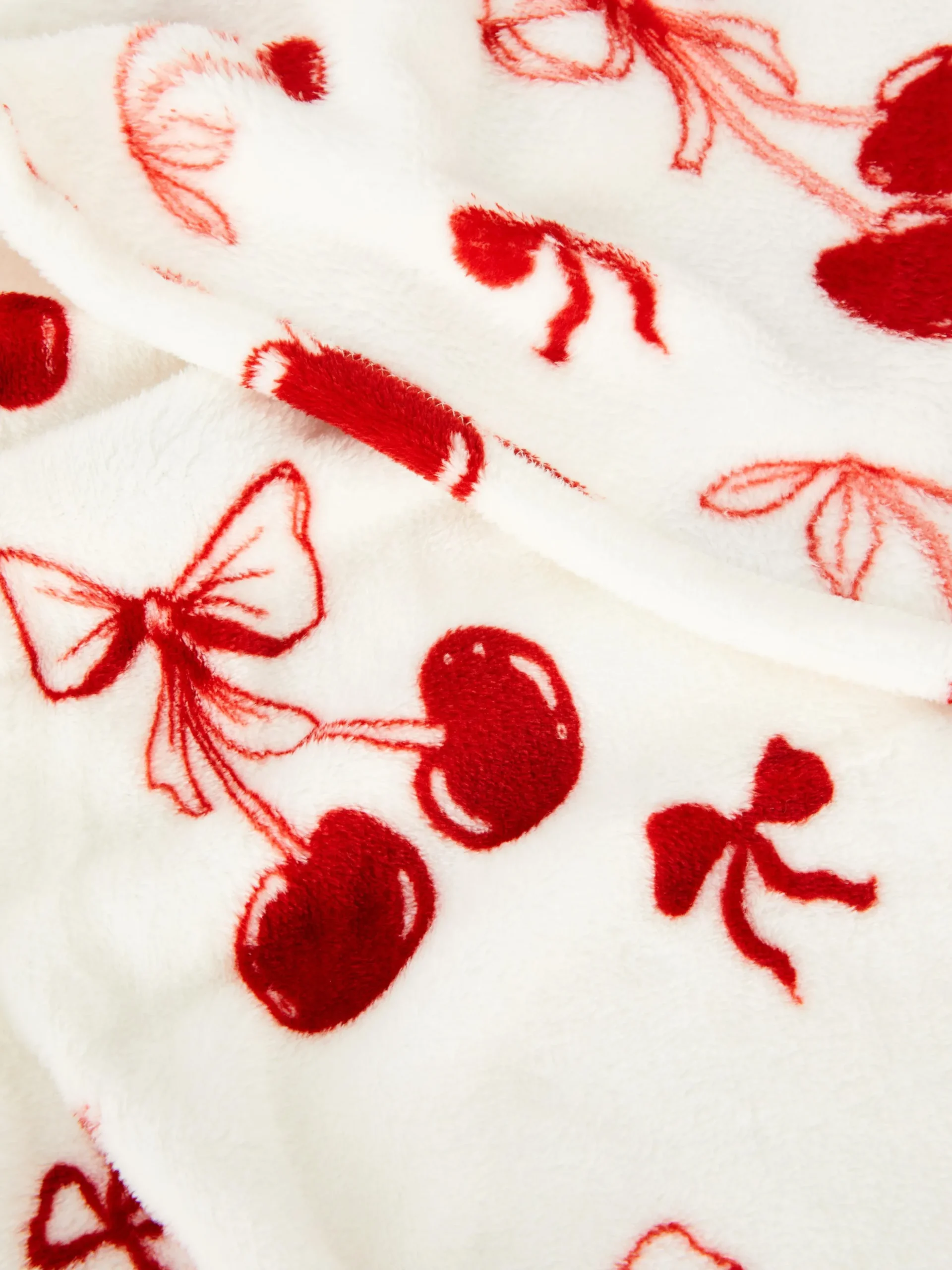 Superweicher Überwurf Mit Kirschmuster