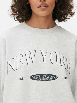 Sweatshirt Im Oversized-Look Mit Print