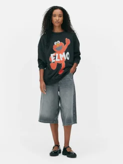 Sweatshirt Im Oversized-Look Mit „Sesamstraße“ Grafik