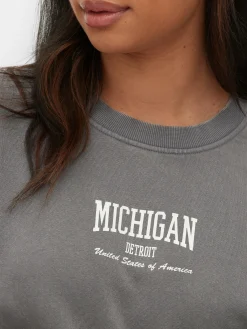 Sweatshirt In Acid-Wash-Optik