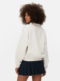 Sweatshirt Mit Kragen Und Grafik