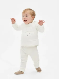 Sweatshirt Mit Lamm-Motiv Und Leggings Im Set