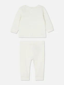 Sweatshirt Mit Lamm-Motiv Und Leggings Im Set