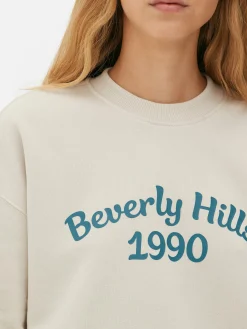 Sweatshirt Mit Slogan Und Rundhalsausschnitt
