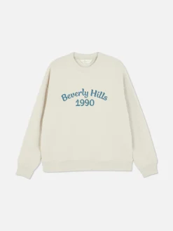 Sweatshirt Mit Slogan Und Rundhalsausschnitt