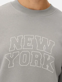 Sweatshirt Mit Slogan Und Rundhalsausschnitt