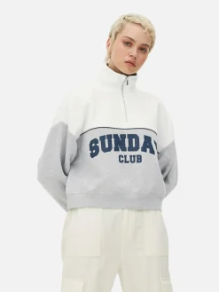 Sweatshirt Mit Trichterkragen Und Grafik