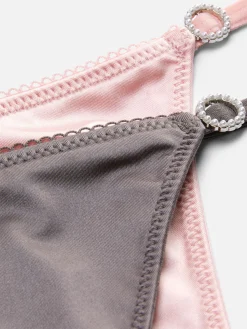 Tangas Mit Strassschnalle, 2er-Pack