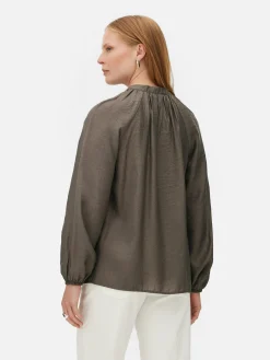 „The Edit“ Bluse Mit Ballonärmeln