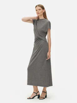 „The Edit“ Jersey-Midikleid Mit Twistdetail