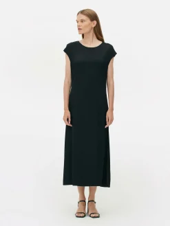 „The Edit“ Satin-Midikleid