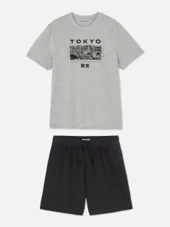 „Tokyo“ Schlafanzug Mit T-Shirt Und Shorts