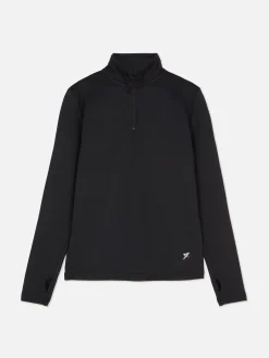 Trainingstop Mit Viertelreißverschluss Und Daumenlöchern