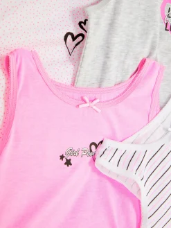 Trägertops Mit Grafik, 4er-Pack