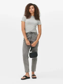 T-Shirt Aus Stretch Mit Rundhalsausschnitt