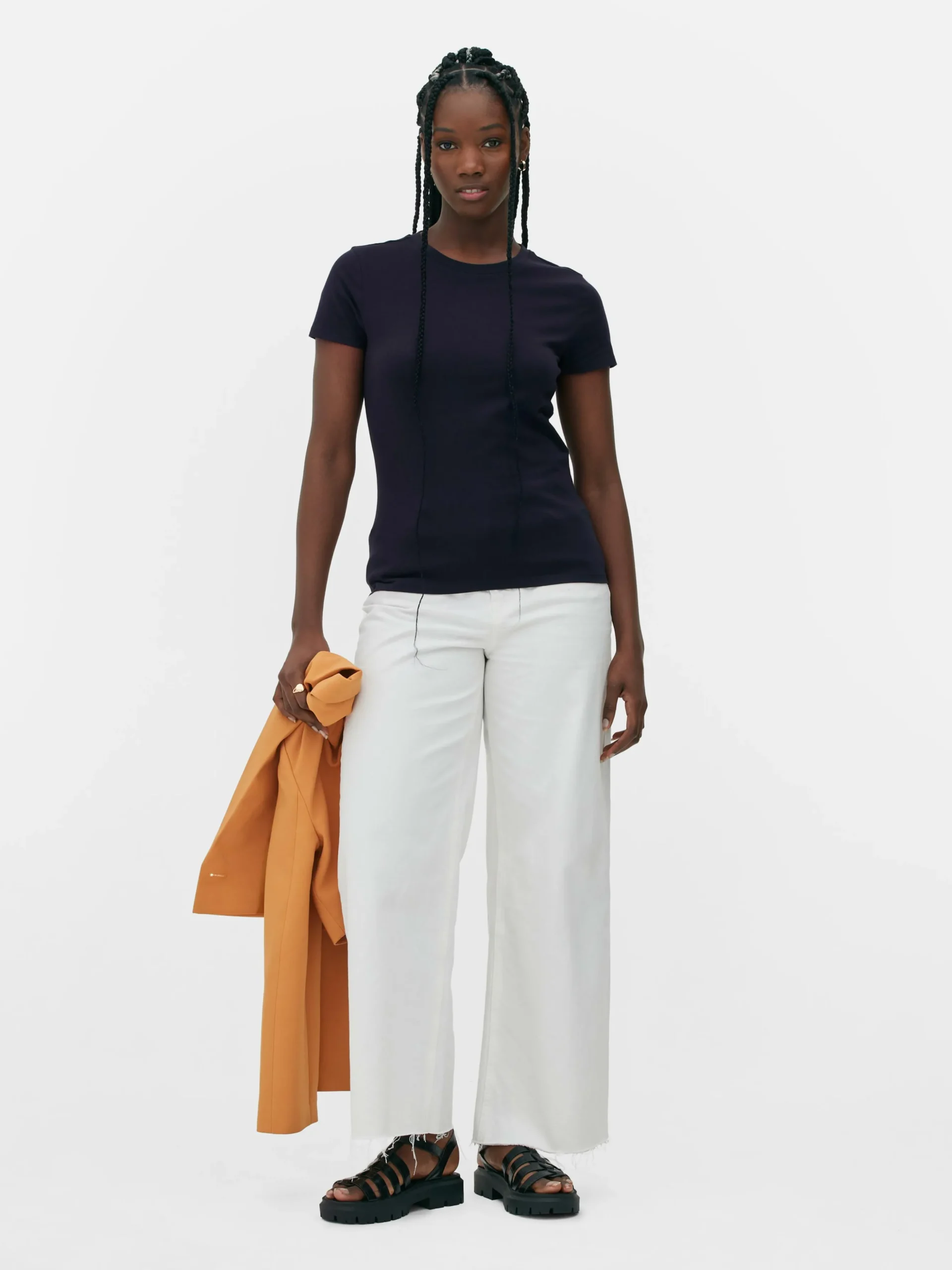 T-Shirt Aus Stretch Mit Rundhalsausschnitt