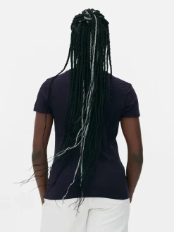 T-Shirt Aus Stretch Mit Rundhalsausschnitt