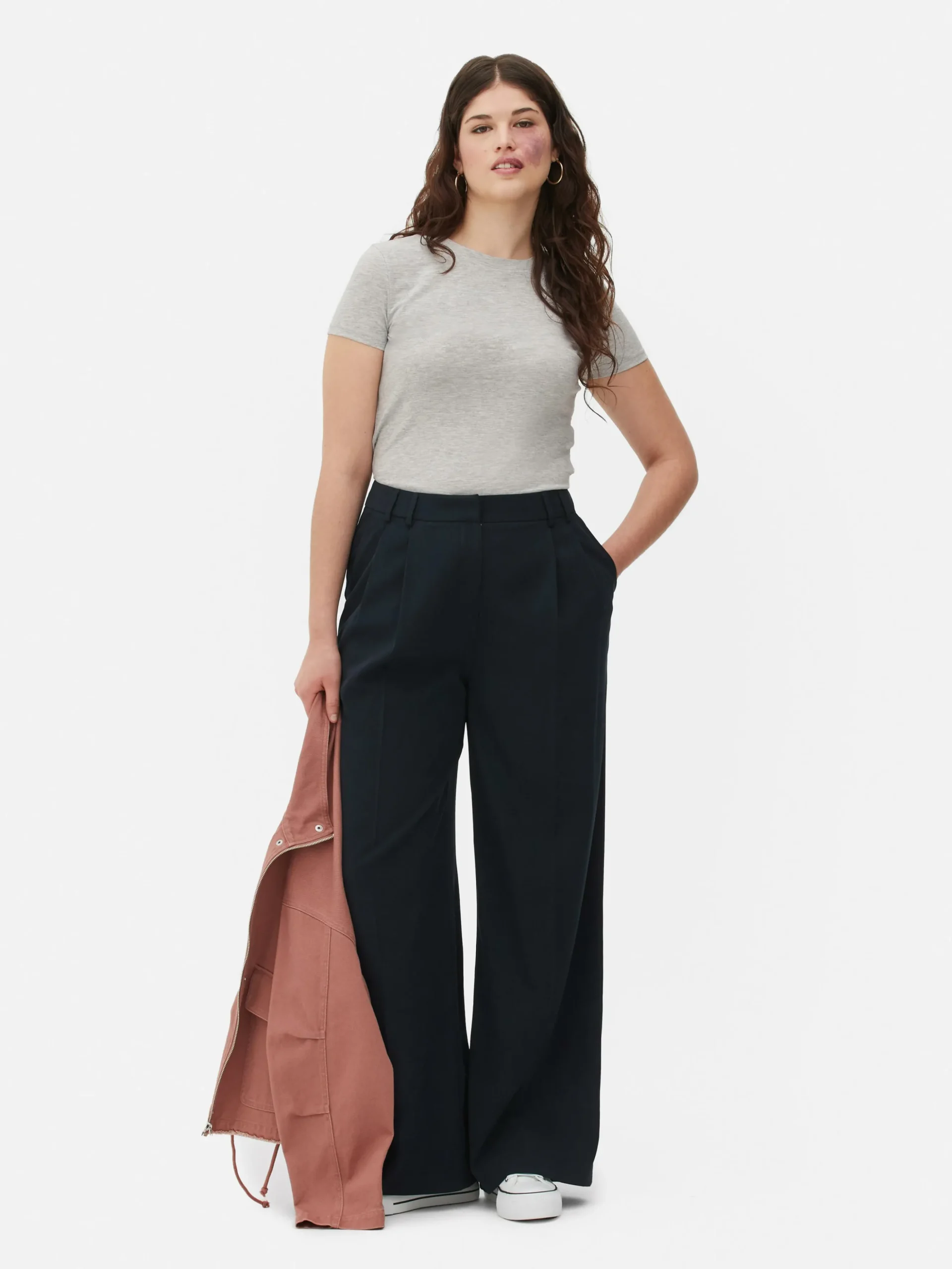 T-Shirt Aus Stretch Mit Rundhalsausschnitt