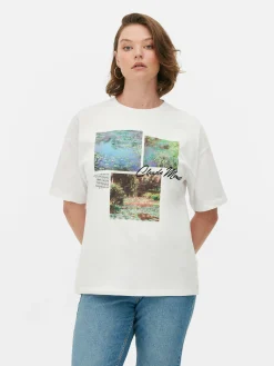 T-Shirt Mit „Claude Monet“ Kachel-Grafik