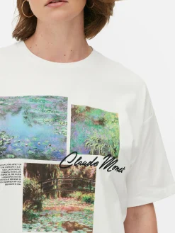 T-Shirt Mit „Claude Monet“ Kachel-Grafik
