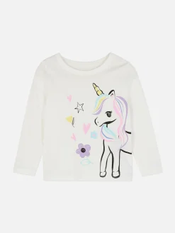 T-Shirt Mit Einhorn-Grafik
