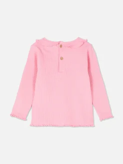 T-Shirt Mit Gekräuseltem Saum