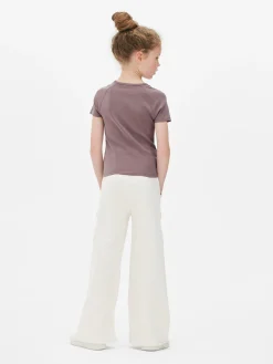 T-Shirt Mit Verwaschenem Schmetterlings-Print