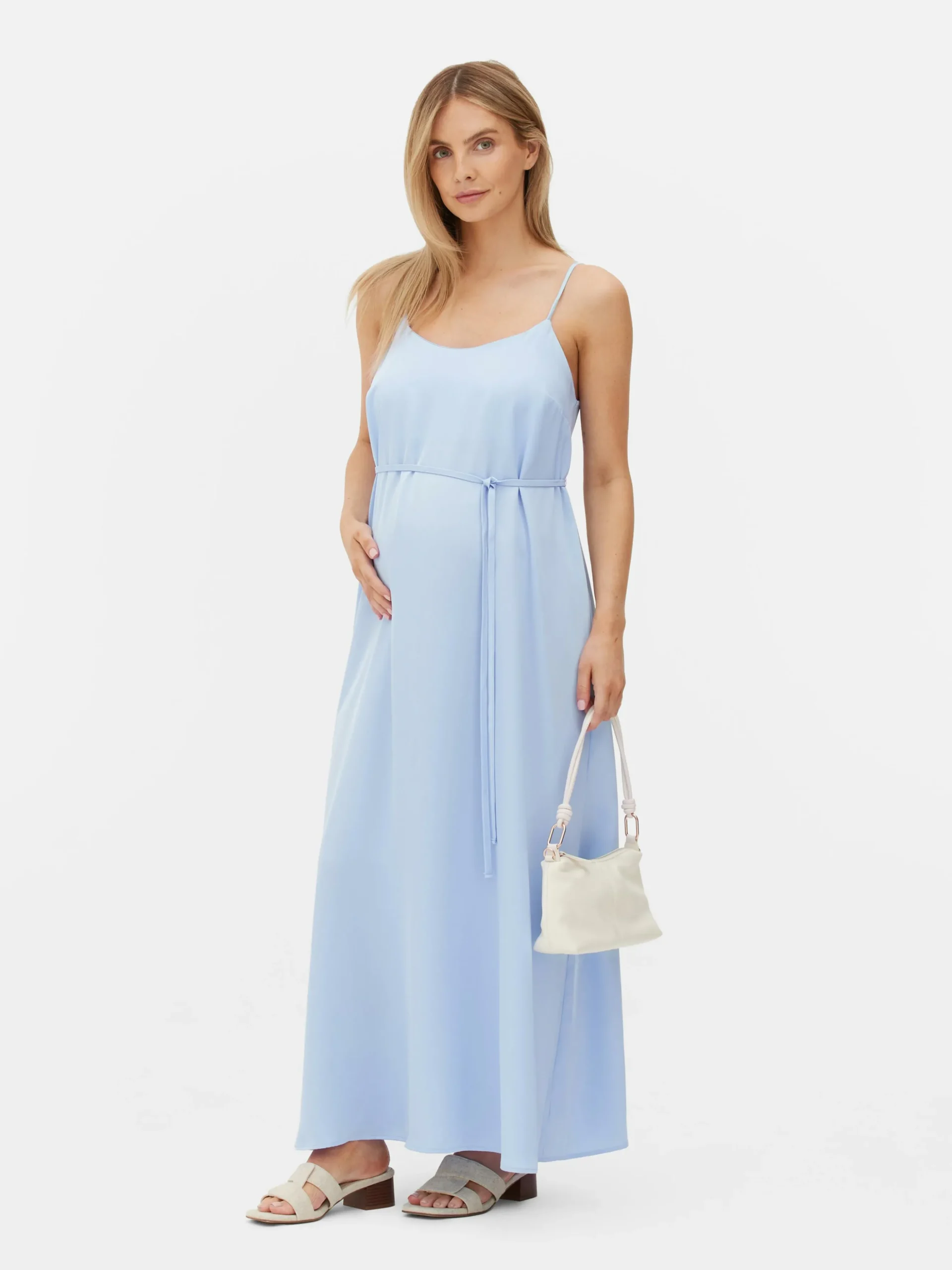 Umstands-Maxikleid Aus Satin