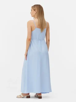 Umstands-Maxikleid Aus Satin