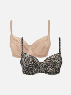 Ungepolsterte BHs, D-G, 2er-Pack