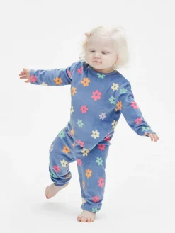 Velours-Schlafanzug Mit Grafik