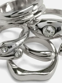 Verschiedene, Breite Ringe, 5er-Pack