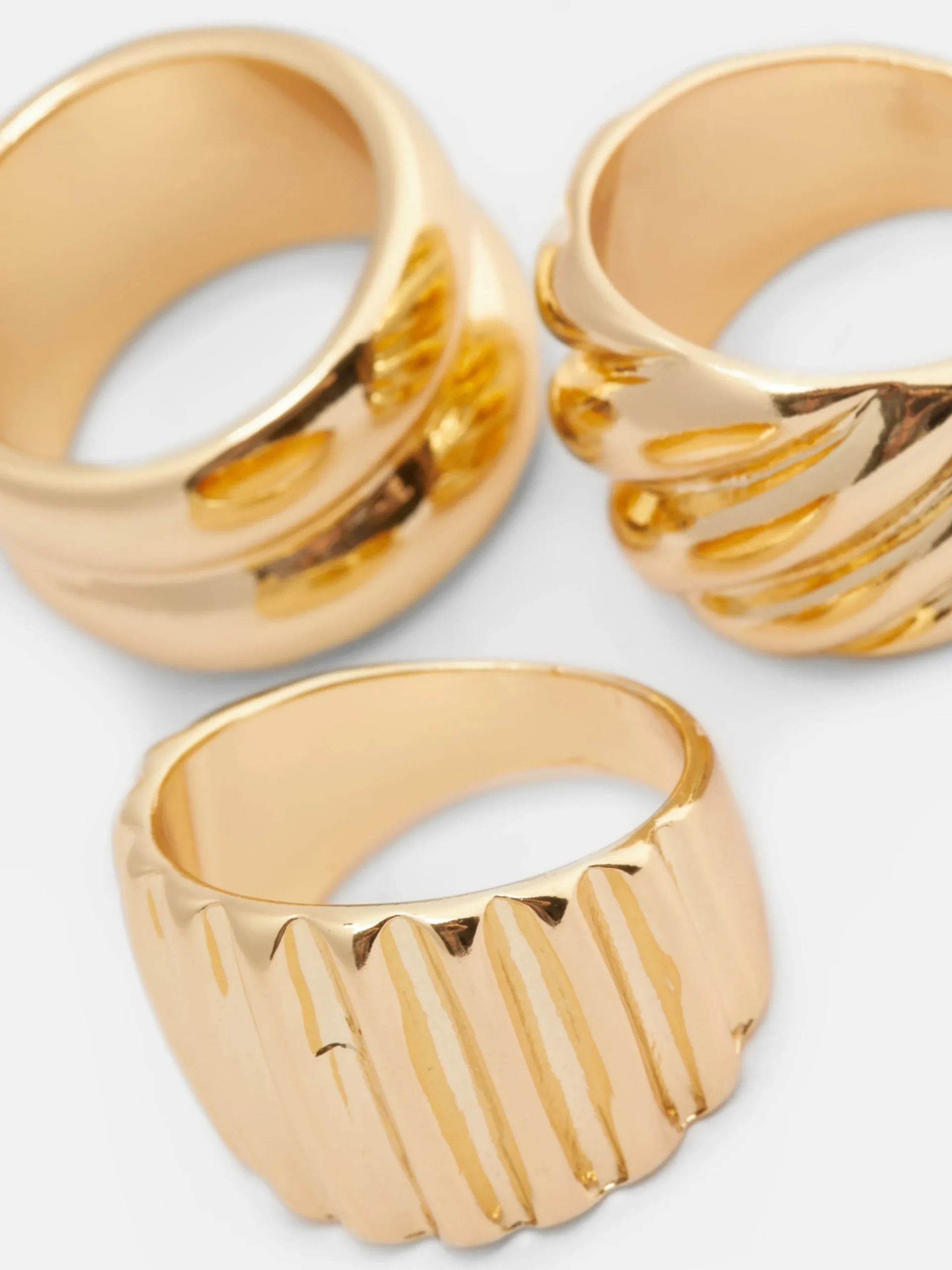 Verschiedene, Breite Ringe, 3er-Pack