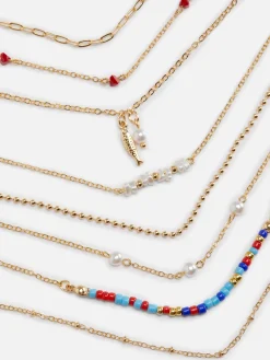 Verschiedene Kunstperlen-Armbänder, 8er-Pack