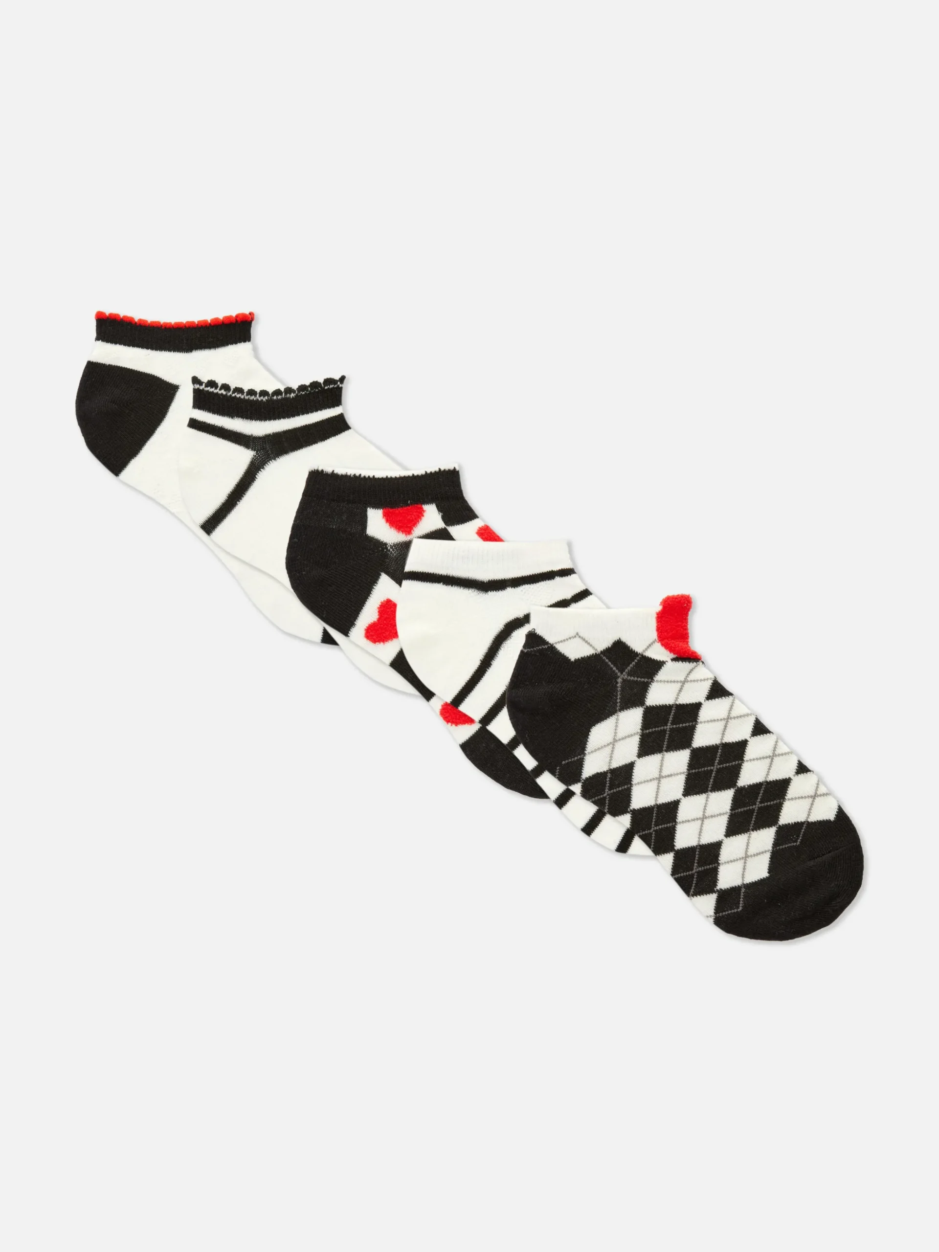 Verschiedene Sneakersocken, 5er-Pack