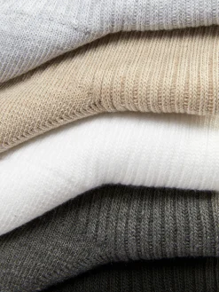 Verschiedenfarbige Crew-Socken, 5er-Pack