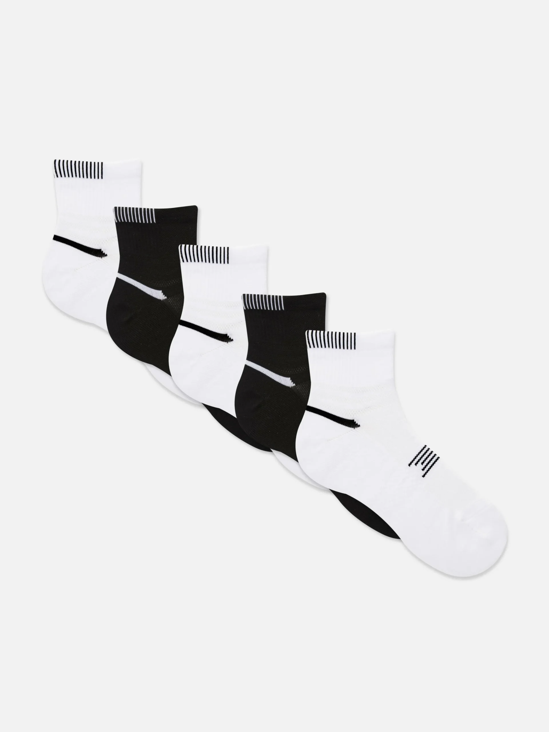 Viertellange Performance-Crew-Socken, 5er-Pack
