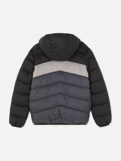 Wattierte Jacke In Blockfarben