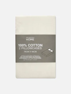 Weiße Kopfkissenbezüge Aus Satin, 2er-Pack