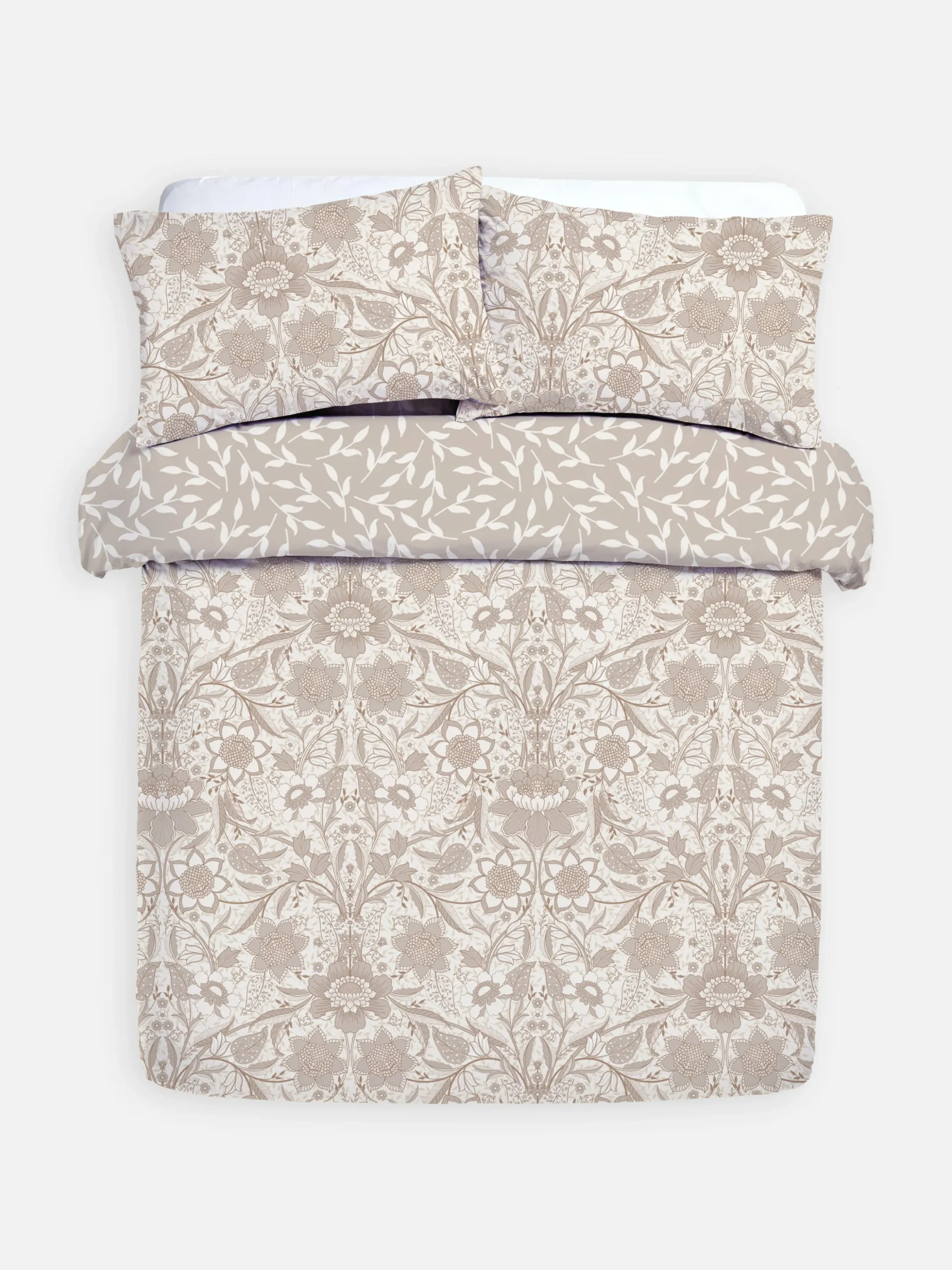 Wendebettwäsche Mit Blumenmuster, Super-Kingsize