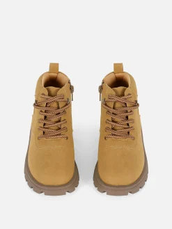 Worker Boots Mit Reißverschluss