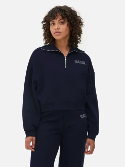 „Yale“ Sweatshirt Mit Halbem Reißverschluss